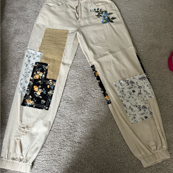 POL PATCH WORK DENIM SIZE MEDIUM NEW WITH TAGS - Picture 9 of 12